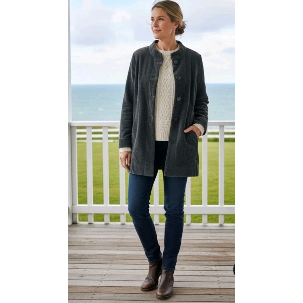 J. Jill black/gray Women's Jacket, so stylish! - Picture 4 of 12